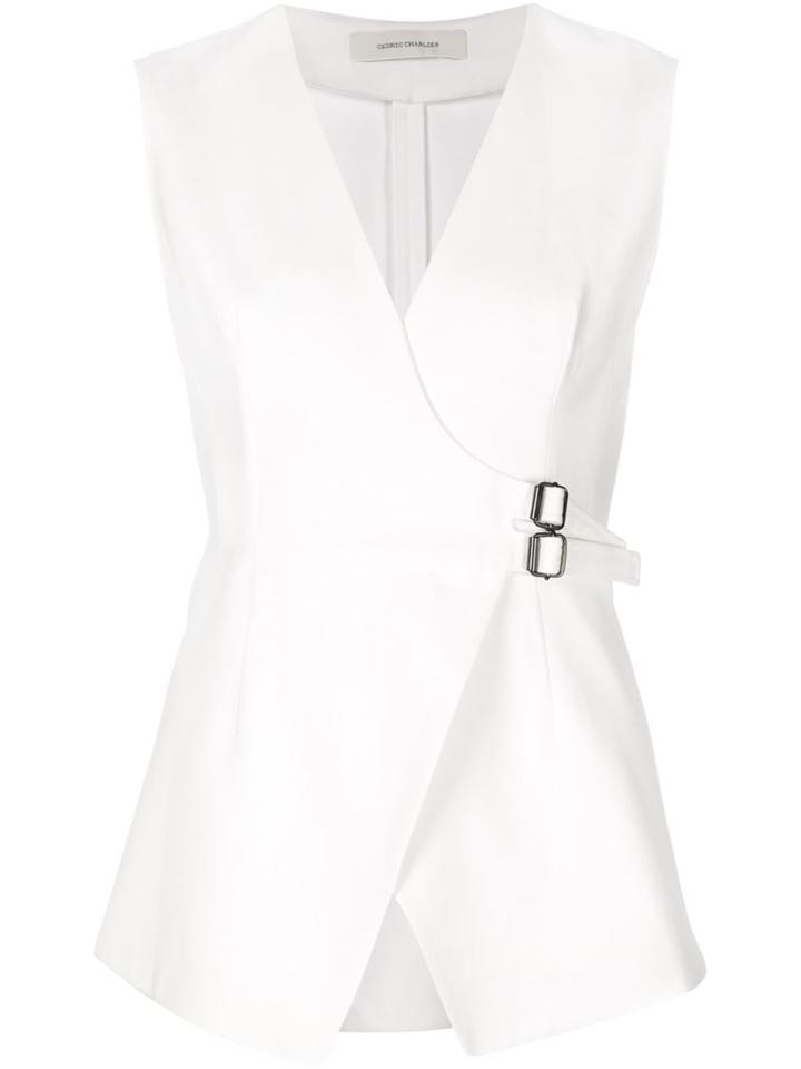Cedric Charlier V-neck Wrap Top