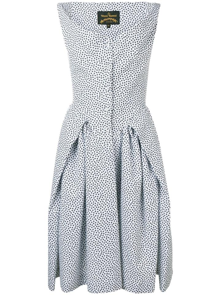 Vivienne Westwood Anglomania Floral Print Summer Dress - White