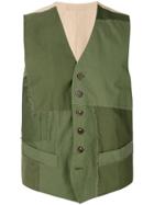 Fortela Buttoned Sleeveless Vest - Green