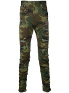 R13 Camouflage Skinny Jeans - Green