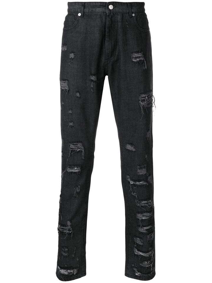 Alyx Ripped Straight Leg Jeans - Black