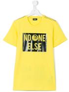 Diesel Kids - Teen Printed T-shirt - Kids - Cotton - 16 Yrs, Boy's, Yellow/orange
