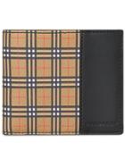 Burberry Small Scale Check And Leather Bifold Wallet - Nude & Neutrals