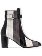 Newbark Sabrina 75 Striped Ankle Boots - Multicolour