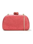 Serpui Straw Clutch Bag, Women's, Red