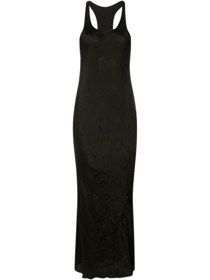 Uma Wang Long Sleeveless Dress, Women's, Size: Small, Black, Cupro