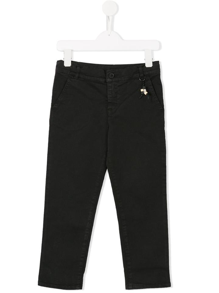 Douuod Kids Pendant Detail Trousers, Boy's, Size: 8 Yrs, Black