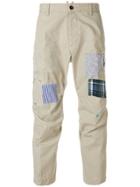 Dsquared2 Cropped Patchwork Trousers - Nude & Neutrals