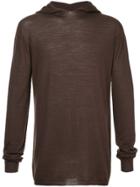 Rick Owens Hooded Jumper - Brown