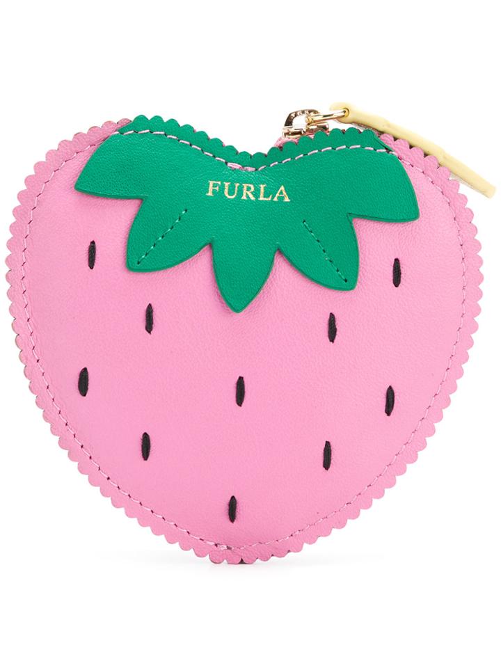 Furla Strawberry Coin Purse - Pink & Purple