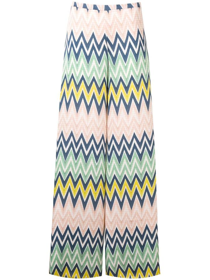 M Missoni Chevron Print Trousers - Pink