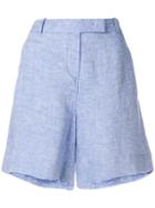 Loro Piana Tab Front Short Shorts - Blue