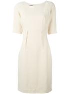 Stills Half Sleeve Fitted Dress, Women's, Size: 38, Nude/neutrals, Cotton/polyester