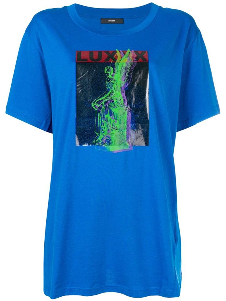 Diesel Oversized Printed T-shirt - Blue