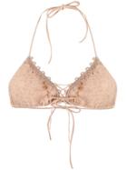 Ermanno Scervino Embroidered Bikini Top - Neutrals