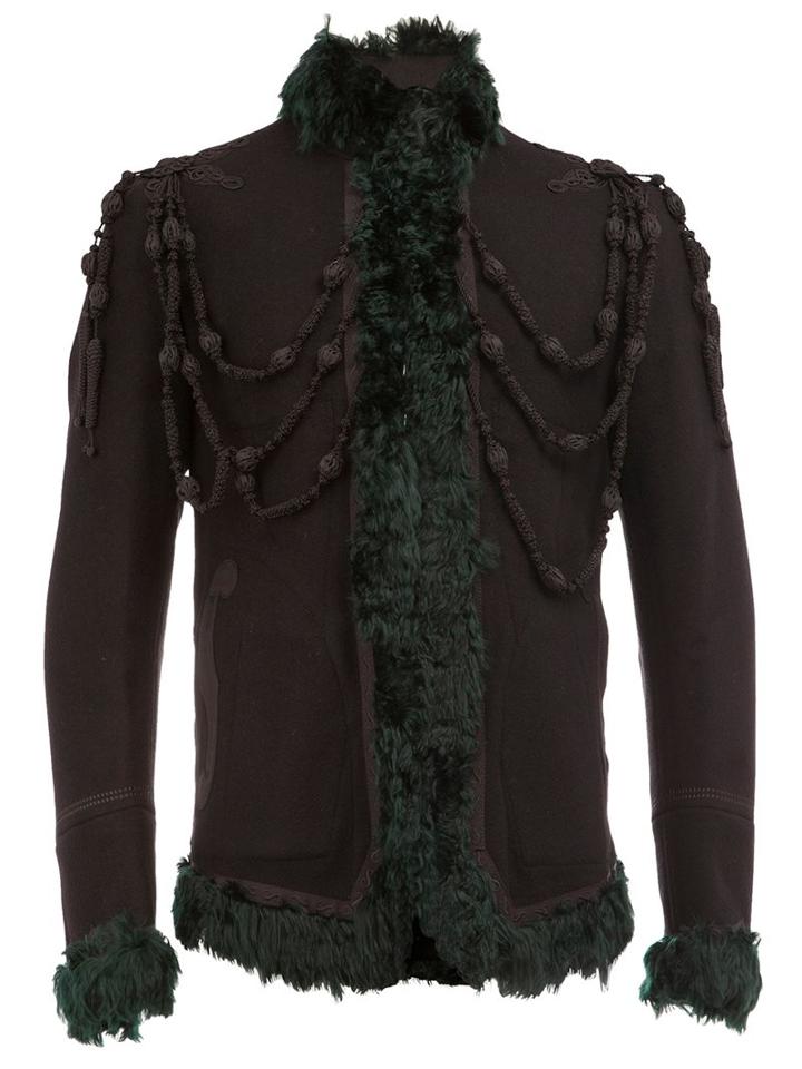 The Soloist Shearling Jacket, Men's, Size: 52, Black, Lamb Skin/cupro/cashmere/wool