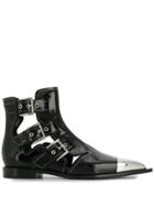 Alexander Mcqueen Cage Ankle Boots - Black