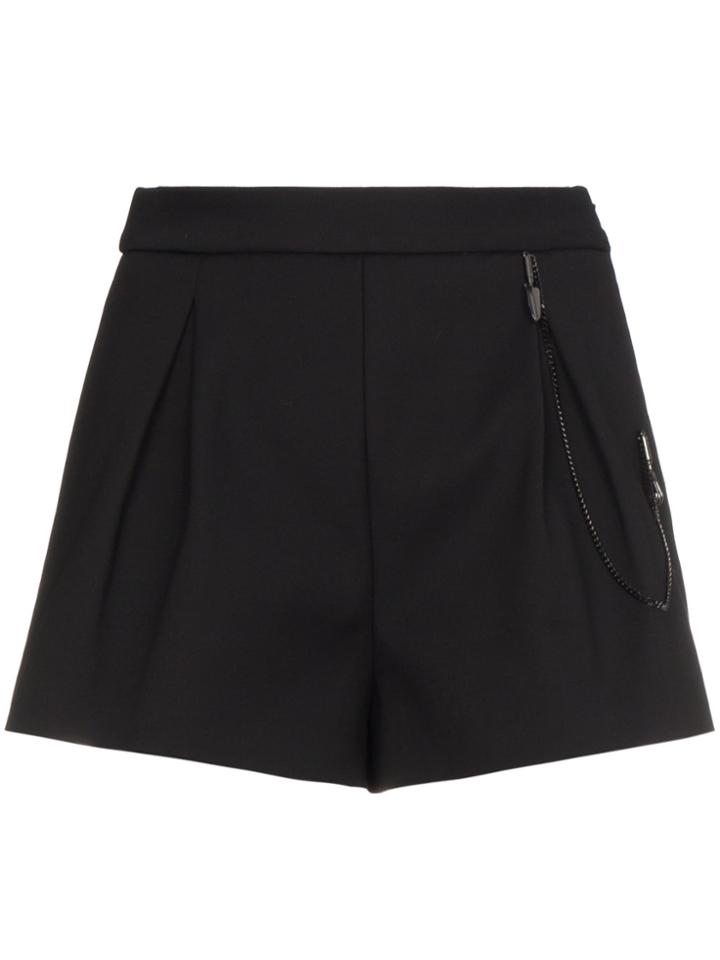 Off-white Pleat Front Shorts - Black