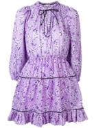 Ulla Johnson Floral Long-sleeve Dress - Purple