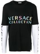 Versace Collection Longsleeved Layered T-shirt - Black