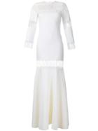 Huishan Zhang 'faye' Fishtail Gown, Women's, Size: 8, Nude/neutrals, Wool/nylon/polyurethane/silk