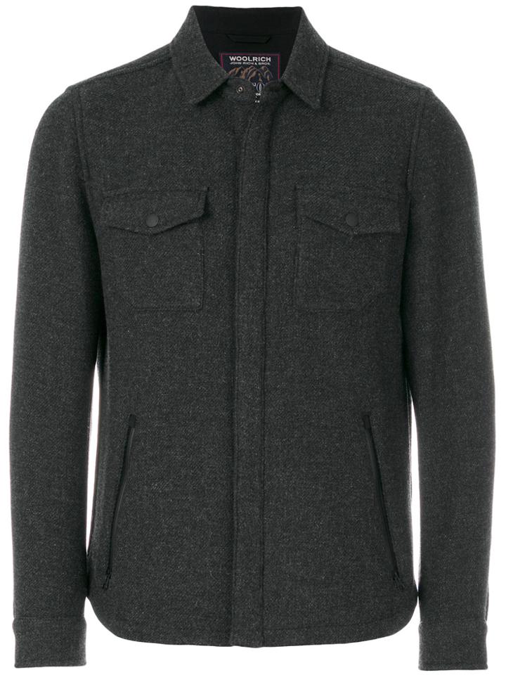 Woolrich Concealed Fastening Shirt Jacket - Grey