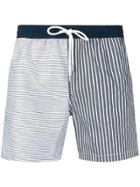 Eleventy Striped Swim Shorts - White