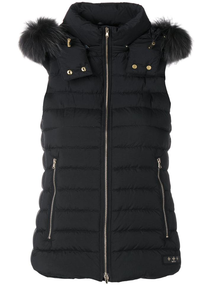 Tatras Fur Collar Padded Gillet - Black