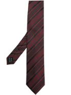 Tom Ford Striped Woven Tie - Red