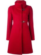 Fay High Neck Fitted Coat, Women's, Size: Small, Red, Acrylic/polyamide/acetate/virgin Wool