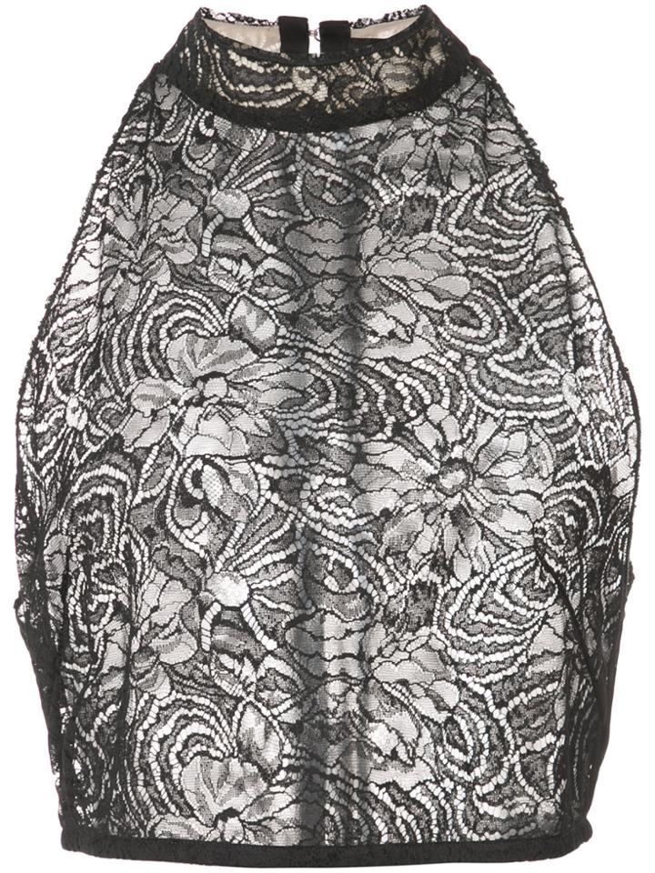 Proenza Schouler Lace-embroidered Crop Top - Black