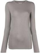 Majestic Filatures Lamé Long Sleeve Top - Grey