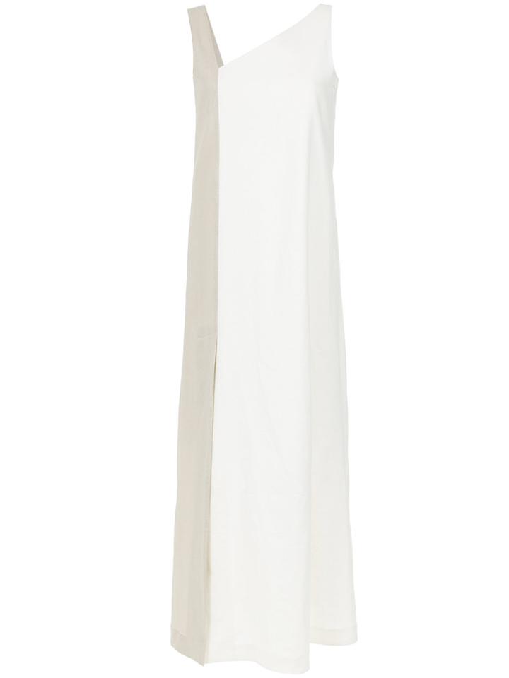 Mara Mac Color Block Long Dress - Nude & Neutrals