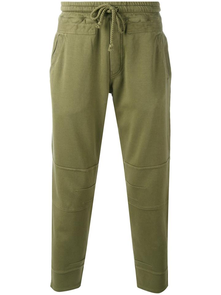 Tapered Sweatpants - Men - Cotton - M, Green, Cotton, Paolo Pecora