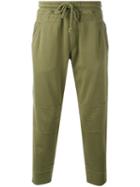 Tapered Sweatpants - Men - Cotton - M, Green, Cotton, Paolo Pecora