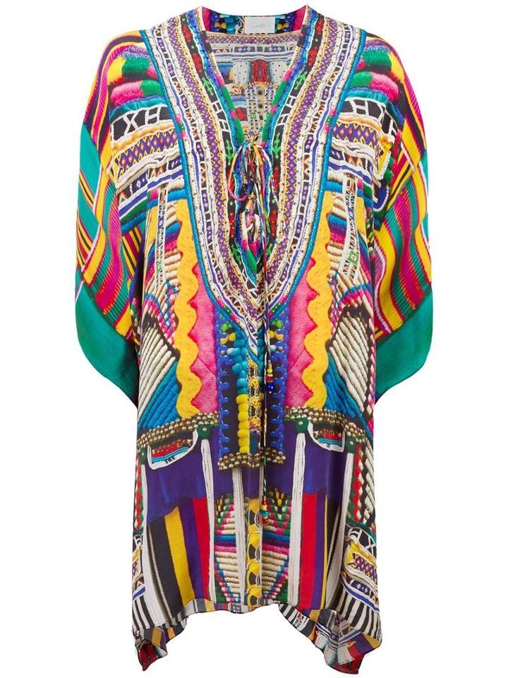 Camilla Embellished Printed Kaftan, Women's, Silk/sequin/crystal