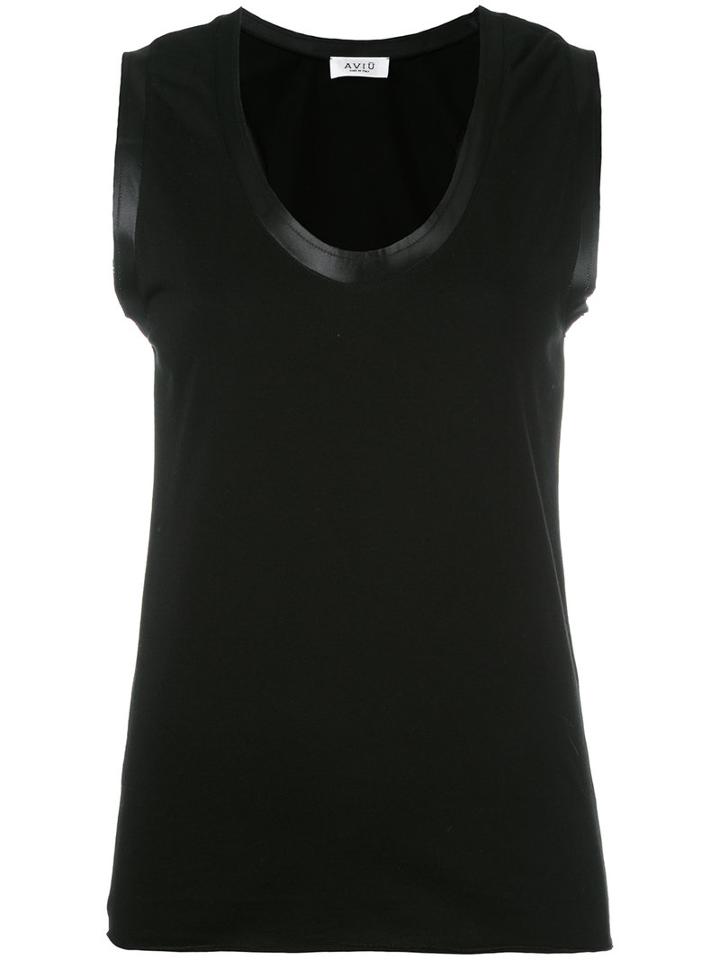 Aviù - Racer Back Top - Women - Cotton - 44, Black, Cotton