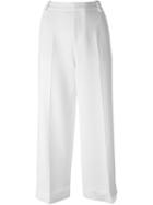 Roland Mouret 'double Wool Crepe' Trouser, Women's, Size: 8, White, Silk/wool