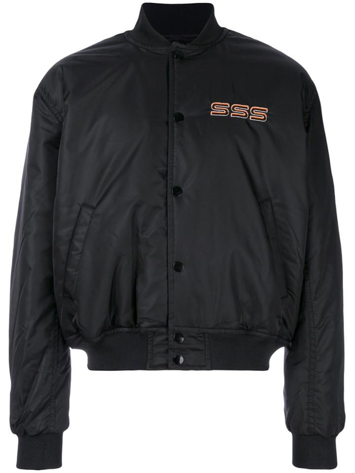 Sss Word Corp Cadillac Bomber Jacket - Black
