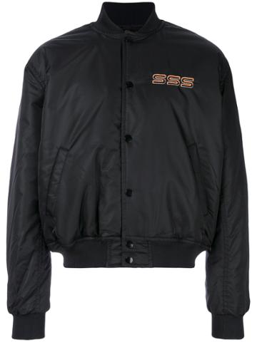 Sss Word Corp Cadillac Bomber Jacket - Black