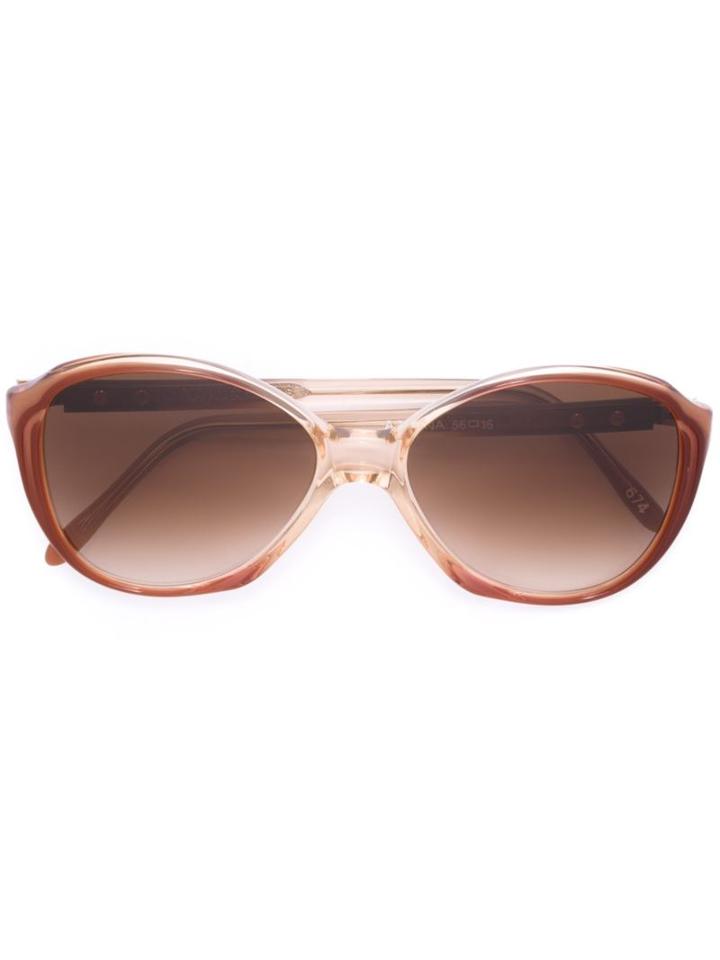 Yves Saint Laurent Vintage Oval Frame Sunglasses, Women's, Brown