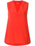 P.a.r.o.s.h. Sleeveless V-neck Blouse - Red