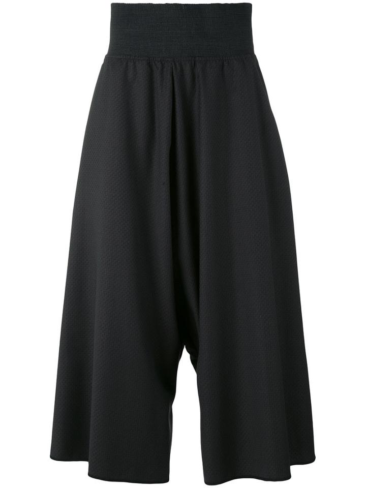 Bless - Drop-crotch Wide Leg Trousers - Unisex - Virgin Wool - S, Black, Virgin Wool