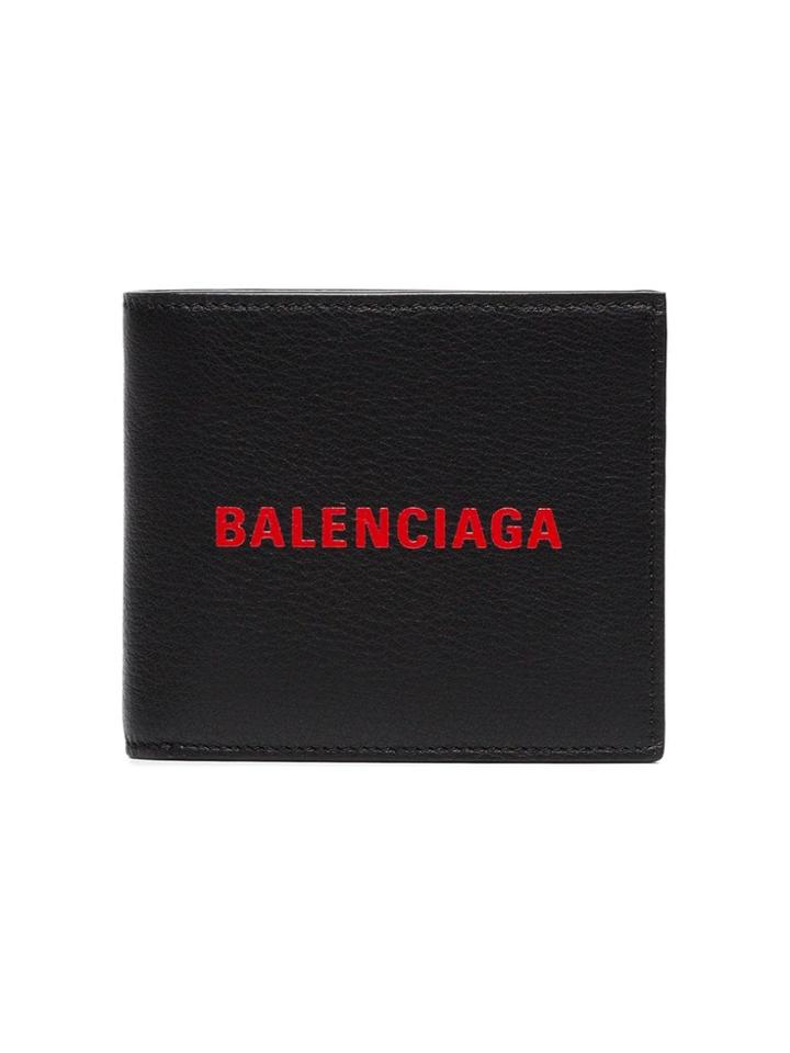 Balenciaga Black Red Logo Wallet