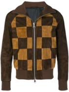 Ami Alexandre Mattiussi Suede Leather Patchwork Jacket With Welt