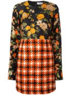 Msgm Patchwork Dress, Women's, Size: 46, Polyamide/polyester/wool