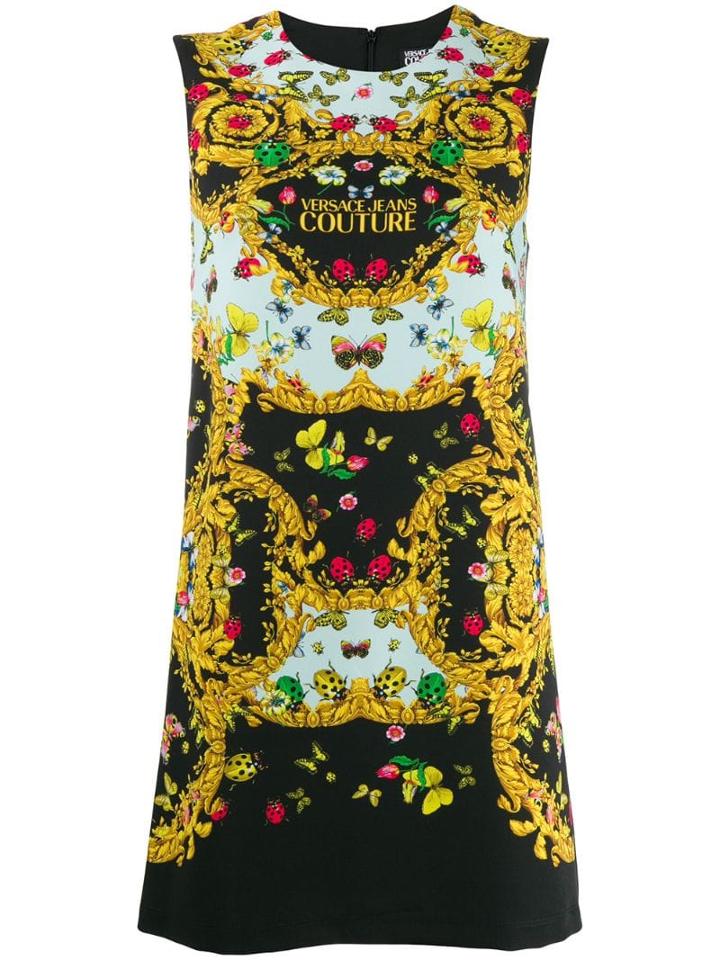 Versace Jeans Baroque Print Dress - Black