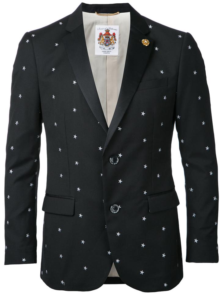 Education From Youngmachines Stars Print Blazer - Black