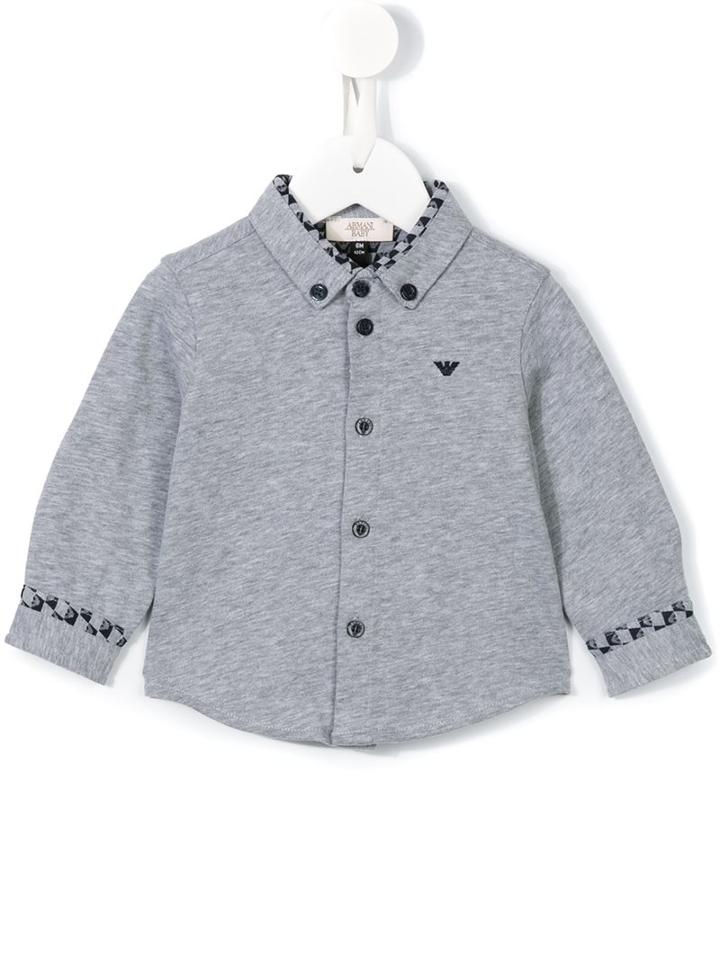 Armani Junior Jersey Logo Shirt, Infant Boy's, Size: 6 Mth, Grey