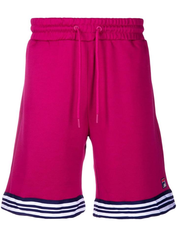 Fila Striped Trim Track Shorts - Red